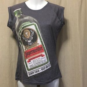 Jagermeister ladies large cap sleeve T-shirt NWOT